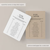 Never Have I Ever Icebreaker Game Printable