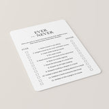 Book Club Party Game Ever or Never Printable