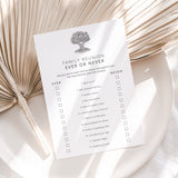 Ever or Never Family Reunion Game Printable