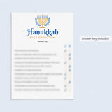 Hanukkah True or False Game with Answers Printable