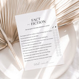 Book Club Game Fact or Fiction with Answers Printable