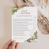Wine Themed Party Wine Fact or Fiction Game with Answers Printable
