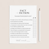 Book Club Game Fact or Fiction with Answers Printable by LittleSizzle