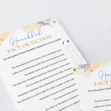 Hanukkah Fact or Fiction Game with Answer Key Printable