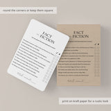 Book Club Game Fact or Fiction with Answers Printable