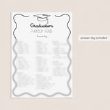 Graduation Family Feud Game Printable Wavy Border