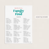 Medical Family Feud Questions and Answers Printable