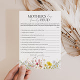 Printable Mothers Day Game Bundle with Wildflowers