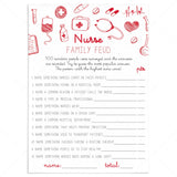 Nursing Feud Questions and Answers Printable by LittleSizzle