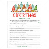 Christmas Gnomes Family Feud Game Questions and Answers