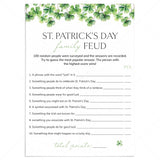 St Patricks Day Feud with Answers Printable by LittleSizzle