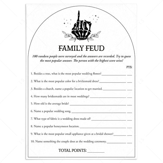 Bride or Die Bridal Shower Family Feud Game Printable by LittleSizzle