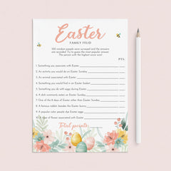 Easter Family Feud Questions and Answers Printable by LittleSizzle