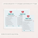 Nurse Family Feud Game Questions and Answers Printable