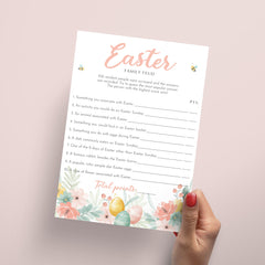 Easter Family Feud Questions and Answers Printable