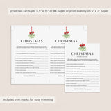 Fun Christmas Family Feud Questions and Answers Printable