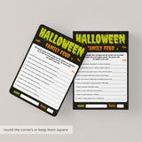 Halloween Feud Printable Questions and Answers