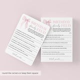 Birthday Family Feud Game Printable Coquette Birthday Game