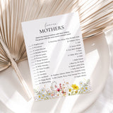 Famous Mothers Game with Answers Printable