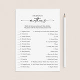 Printable Famous Mothers Game with Answers by LittleSizzle