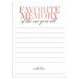 Baby Girl 1st Birthday Favorite Memory Cards Printable by LittleSizzle