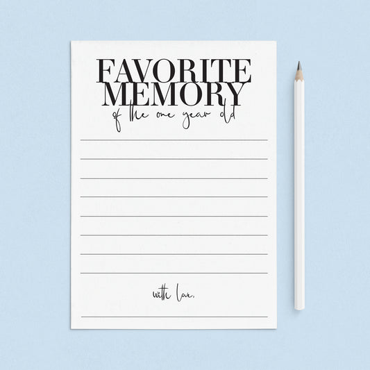 My Favorite Memory Of The One Year Old Cards Printable by LittleSizzle