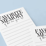 My Favorite Memory Of The One Year Old Cards Printable