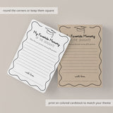 My Favorite Memory Graduation Party Game Printable Wavy Border