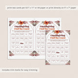 Friendsgiving Find The Guest Bingo Printable Icebreaker