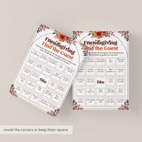 Friendsgiving Find The Guest Bingo Printable Icebreaker