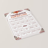Friendsgiving Find The Guest Bingo Printable Icebreaker