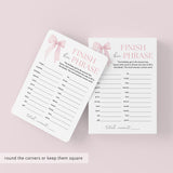 Bow Birthday Party Games Printable