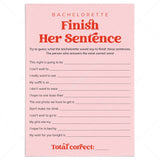 Pink and Red Bachelorette Party Game Finish Her Sentence Printable by LittleSizzle