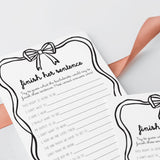 Finish The Bachelorette's Sentence Printable Game