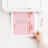 Pink and Red Bachelorette Party Game Finish Her Sentence Printable