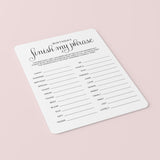 Simple Birthday Party Game Finish My Phrase Instant Download