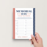 Memorial Day Games for Kids and Adults Printable