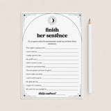 Fun Bach Party Game Finish Her Sentence Celestial Theme by LittleSizzle