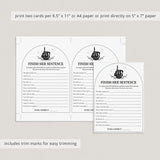 Finish The Bachelorette's Sentence Game Printable Bride or Die Theme