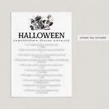 Printable Halloween Superstition Quiz with Answers