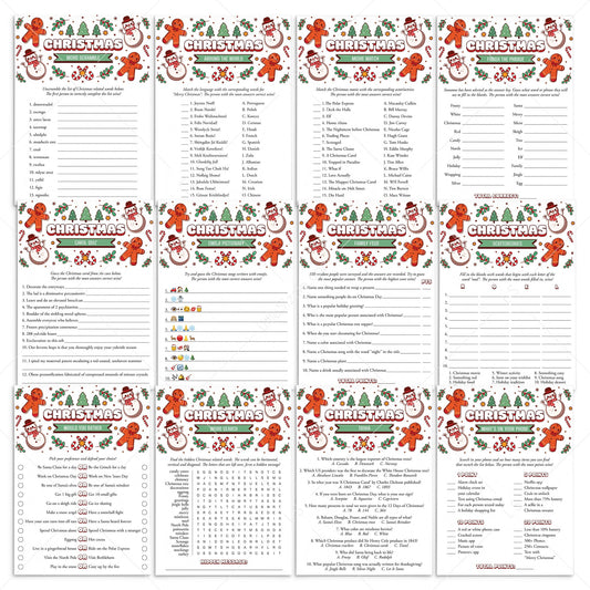 Fun Christmas Party Games Bundle for Family Printable by LittleSizzle