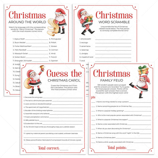 Family Christmas Party Games Printable by LittleSizzle