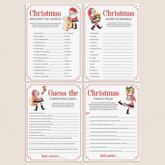 Family Christmas Party Games Printable by LittleSizzle