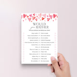 Would You Rather for Couples Game Printable