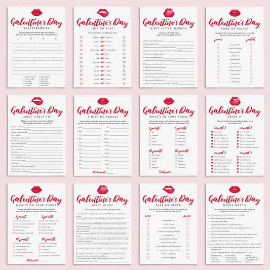 12 Galentine's Day Games for Adults Printable by LittleSizzle