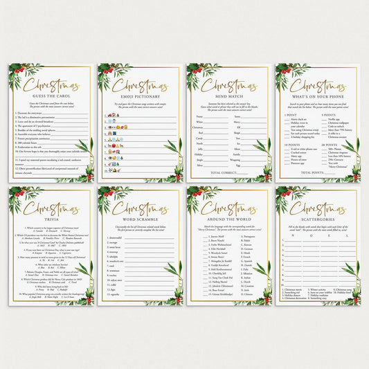 Elegant Christmas Party Games and Activities Printable by LittleSizzle