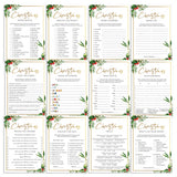 Gold and Greenery Christmas Games Bundle Printable by LittleSizzle
