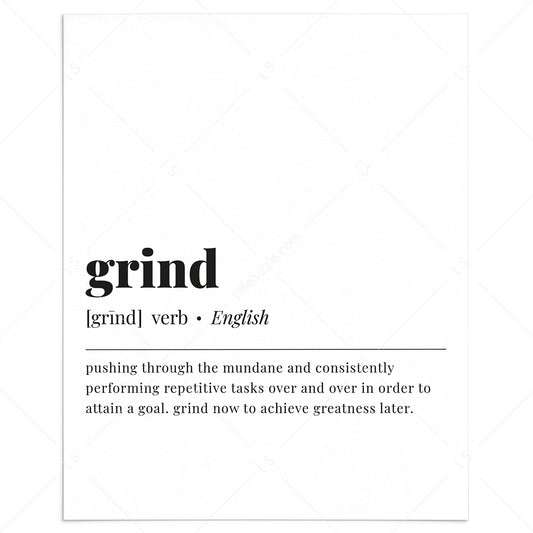 Grind Definition Print Instant Download by LittleSizzle