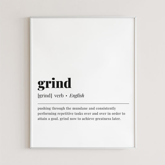Grind Definition Print Instant Download by LittleSizzle