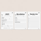 2025 New Year Resolution and Reflection Cards Printable by LittleSizzle